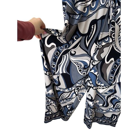 NEW Chico’s Travelers Classic Crop Jumpsuit size 4 US 20 22 White Blue - Picture 9 of 11